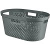 Kôš Curver® INFINITY RECYCLED 40L, antracit, 59x39x27 cm, na bielizeň, prádlo