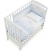 Italbaby mini detská postieľka s matracom a komplet výbavou B.Side (2v1) - biela Kolekcia: Baby Re modrá