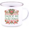 Slovenské Srdce Plechový Hrnček Dajce Mi Šicke Pokoj