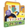Janod Stickers Veľké samolepky Dopravné prostriedky 50 ks od 1,5 roka