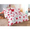 Súprava 1+1 posteľnej bavlnenej obliečky, Maky červené 140 x 200 cm + 70 x 90 cm
