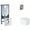 Grohe Rapid SLX Set predstenovej inštalácie, klozetu, dosky SoftClose a tlačidla Arena Cosmopolitan S, kefovaný Hard Graphite SANI11BB5112-GR