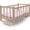 Drevená postieľka-kolíska pre bábiky s obliečkami Baby Mix , 20C59160