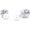 Cutie Jewellery Perlové náušnice z bieleho zlata Z3003/4/5 0,3 cm