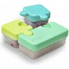 Melii Svačinový box Puzzle 850 ml zelená