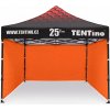 TENTino PROMO nožnicový stan 3x3 m STEEL s potlačenou STRECHOU Farba opláštenia: 6A - ORANŽOVÁ, Počet bočních plachet: konstrukce + střecha TENTino + 1x boční strana