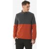 QUECHUA Pánska fleecová turistická mikina MH500 1/2 zips hnedá S