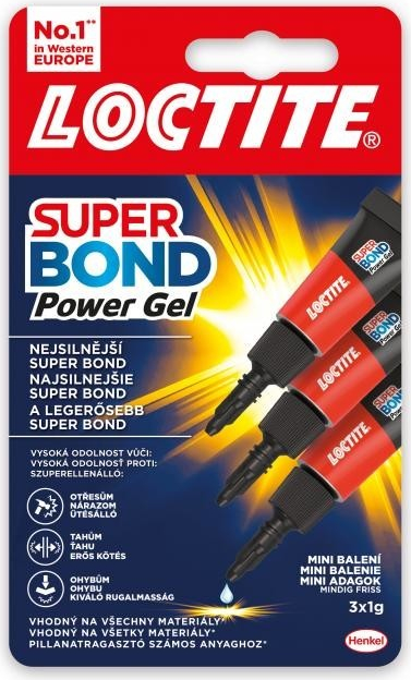 HENKEL SUPER BOND Power gel Mini Trio 3 x 1 g