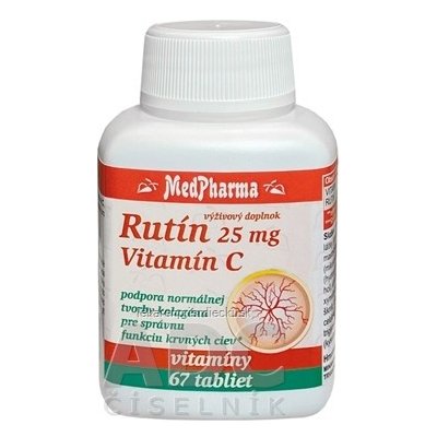 MedPharma RUTÍN 25 mg + Vitamín C 100 mg tbl 1x67 ks