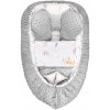 Hniezdočko s perinkou pre bábätko Minky Belisima BOBO, 100% bavlna, 100% polyester, antialergické vlákno, 35x59cm, Sivá