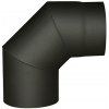 Koleno dymové 130 mm/90°, hrubostenné 1,5 mm, čierne