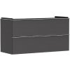 Hansgrohe Xelu Q - Umývadlová skrinka, 63x118x50 cm, 2 zásuvky, matná sivá/chróm 54036000