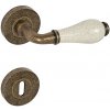 Dverové kovanie MP - LEONTINA - R (OBA - Antik bronz), kľučka-kľučka, WC kľúč, MP OBA (antik bronz)