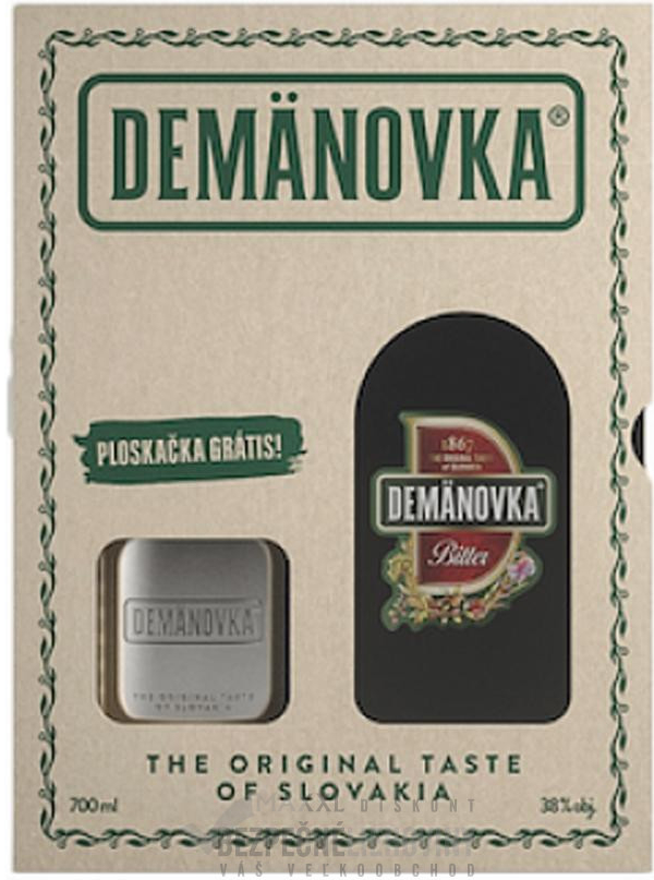 Demänovka Bitter 38% 0,7 l (darčekové balenie ploskačka)