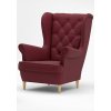 Kreslo ušiak KING III Bordó - MALMO 63 - VÝPREDAJ (zostáva 9 ks)