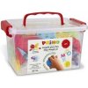 PRIMO Sada modelovacích hmot NATUR ABC - 8 x 100 g + 32 pomůcek, PP box