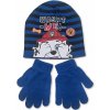 SunCity · Chlapčenská čiapka + prstové rukavice Labková patrola - Paw Patrol - motív Marshall 52 Modrá