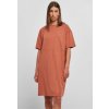 Urban Classics Ladies Organic Oversized Slit Tee Dress Terracotta