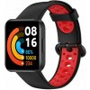 eses Silikónový dierkovaný remienok pre Xiaomi Redmi Watch 2 - Čierno červený