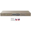 Tenda TEG1118P-16-250W PoE AT Gigabit switch 16x 1Gb/s PoE 802.3af/at + 2x SFP 1Gb/s, PoE+ 230W,Rack TEG1118P-16-250W