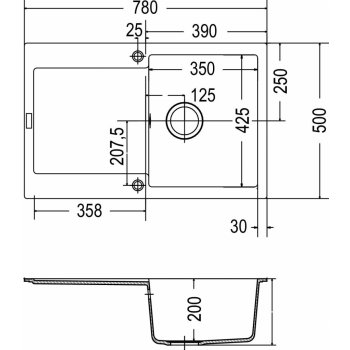 Franke MRG 611 sivý kameň