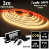 LEDprodukt 3m PROFI COB 15W/m 528LED/m IP20 24V teplá b. - KOMPLETNÁ SADA