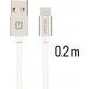 Swissten 71523303 Datový, Textile Usb / Lightning, 2m, stříbrný