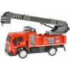 Mikrotrading Auto hasiči 20,5 cm na setrvačník výsuvný a otočný žebřík v krabičce