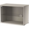 String Skrinka Display Cabinet with Swing Glass Door, beige