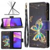 Peňaženkové kožené puzdro Colored Drawing Pattern na Motorola Moto E20 / E30 / E40 - Big Butterfly
