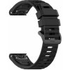 Silikónový remienok FIXED Silicone Strap pre Garmin QuickFit 26mm, čierna