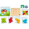Lucy & Leo 220 Farebná mozaika - drevená hra s veľkými kolíkmi a predlohami