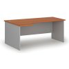 Rohový kancelársky písací stôl PRIMO GRAY, 180x120 cm, ľavý, sivá/čerešňa