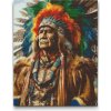 Vymalujsisam.sk Diamantové maľovanie - Starý Indián Veľkosť: 30x40cm, Rám: Na kartónovej doske, Diamanty: Hranaté