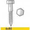 Drevoskrutka 6-Hran 6x80