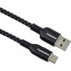 PremiumCord kábel USB-C - USB 3.0 A (USB 3.2 gen1, 3A, 5Gbit/s) bavlnený oplet a hliníkové konektory 1,5m ku31cx15