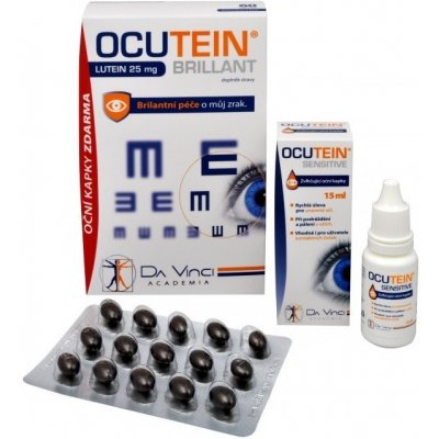 Simply You Pharmaceuticals Ocutein BRILLANT Lutein 25mg 60tob + Očné kvapky ZADARMO