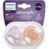 Avent Philips šidítko Ultrasoft Premium Zvířátko 2 ks ružová/oranžová