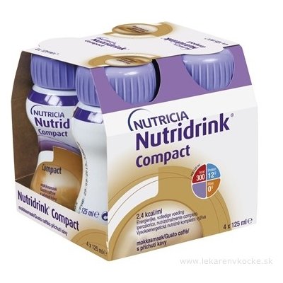 NUTRIDRINK COMPACT s kávovou príchuťou 4x125 ml (500 ml)