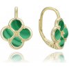 Olivie Pozlátené strieborné náušnice s malachitom TALIS Ag 925; ≤2,35g.