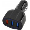 APT PLS34F Nabíjačka do auta Quick Charge 3.0 3xUSB čierna