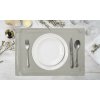 EUROFIRANY SADA 4 KS PRESTIERANIE NA STÔL MELINDA 40X30 CM STRIEBORNÁ