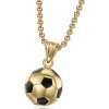 Prívesok z chirurgickej ocele Futbalová lopta Zlatá, Model BEZ RETIAZKY (iba prívesok) Impress Jewelry 210222101925-GD