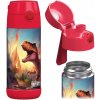 Detská nerezová fľaša na pitie JARLSON MALI Dinosaurus 350 ml