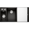 Blanco AXIA III 6 S čierna s excentrom + sklenená krájacia doska 525848