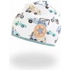 LITTLE ANGEL Čiapka podšitá Outlast® 5 | 49-53 cm sv.mentol autá/tm.lišajník