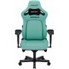 Herné kreslo do kancelárie Kaiser 4 L Anda Seat kožené zelené otočné