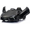 JOKO Elektrické autíčko Lamborghini Revuelto, kožené sedadlo, penové kolesá, FM rádio, čierne