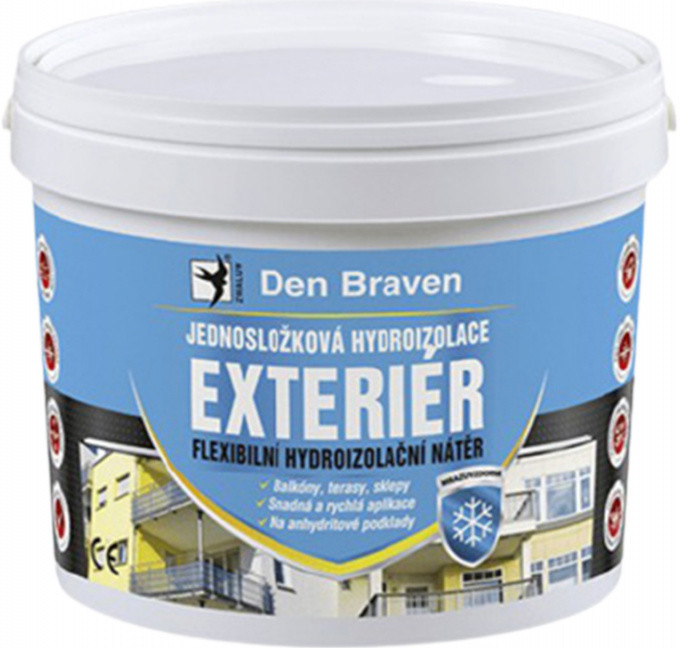 Den Braven Hydroizolácia EXTERIÉR Jednozložková hydroizolácia EXTERIÉR, vedro 2,5 kg, modrá