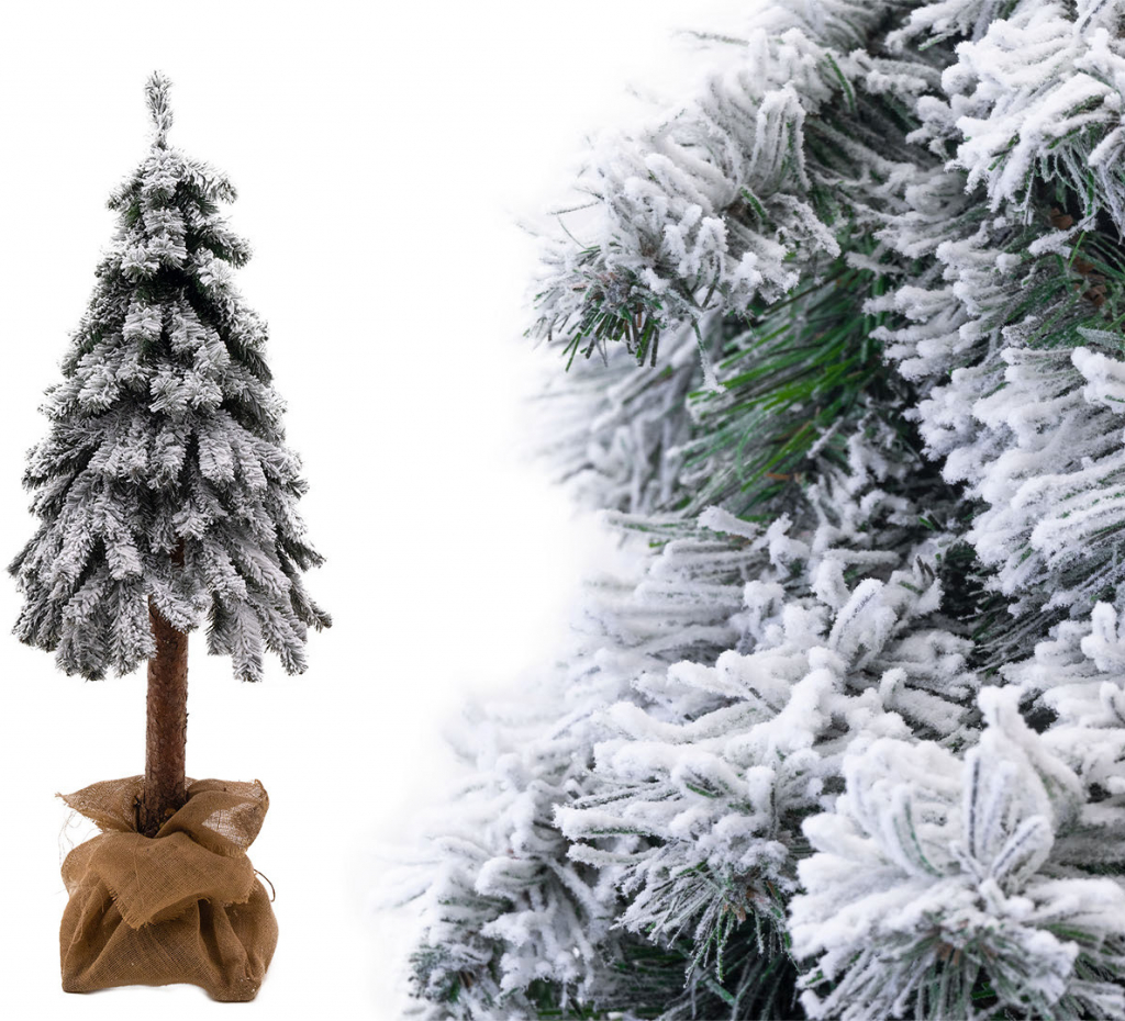 Foxigy Vianočný stromček na pníku Smrek horský 210cm Snowy